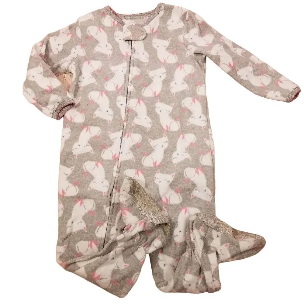 Carter's cat footed pajamas 18 months